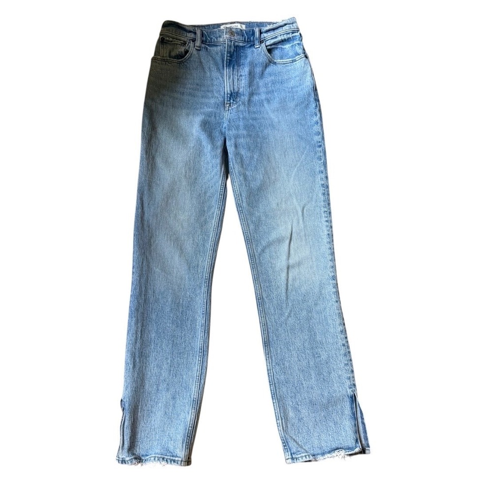 Abercrombie & Fitch The 90s Straight Ultra High Rise Jeans  Side Slit 27 4R